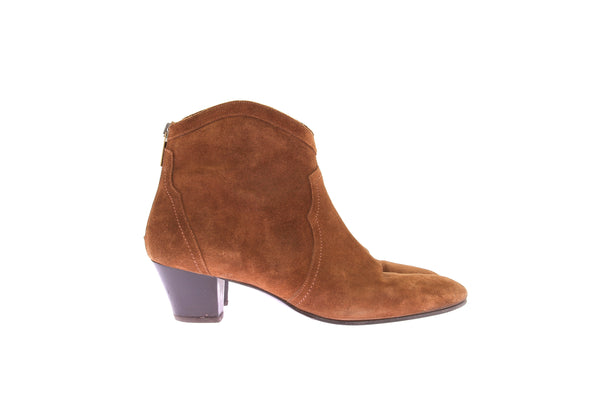 Bottines en daim camel