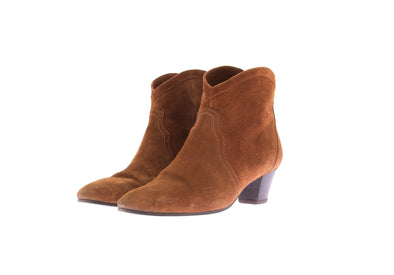 Bottines en daim camel