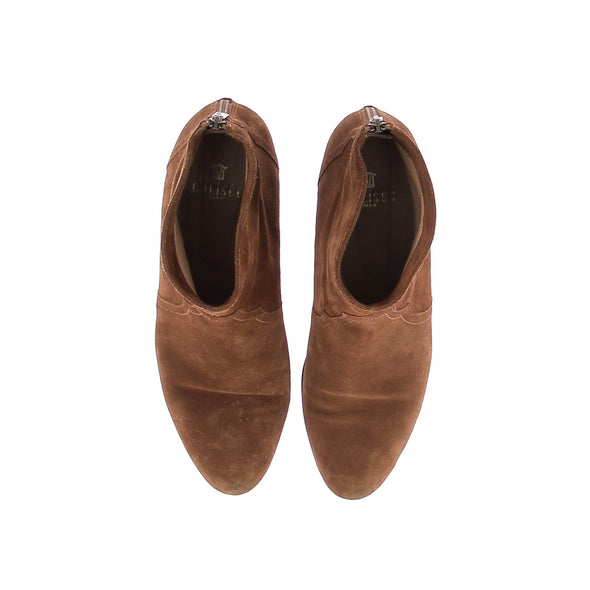 Bottines en daim camel