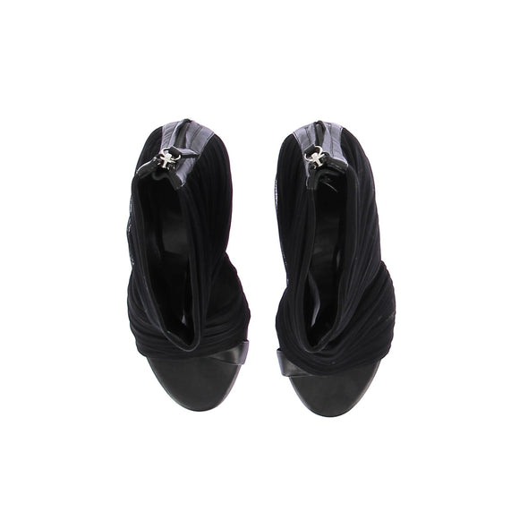Bottines à talons en tulle