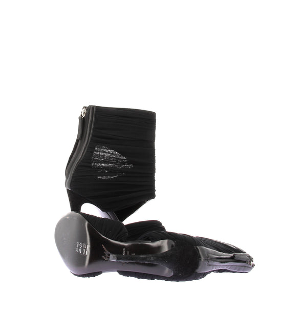 Bottines à talons en tulle