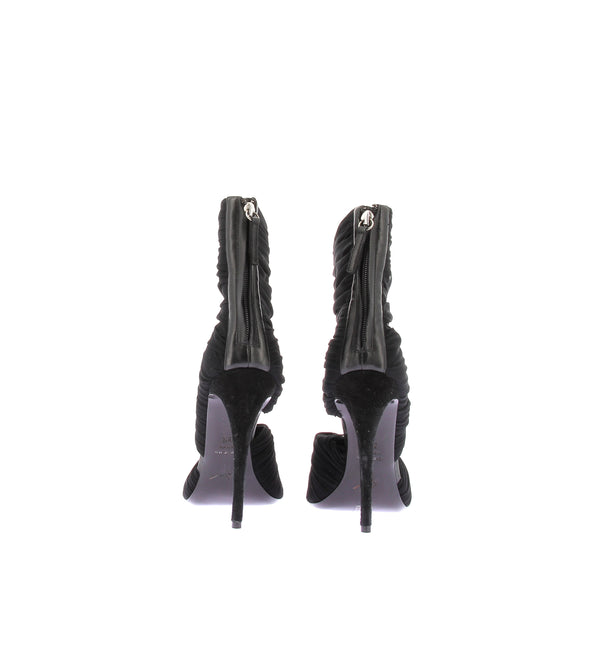 Bottines à talons en tulle