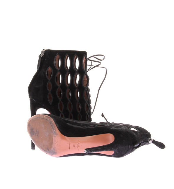 Bottines à talons en daim