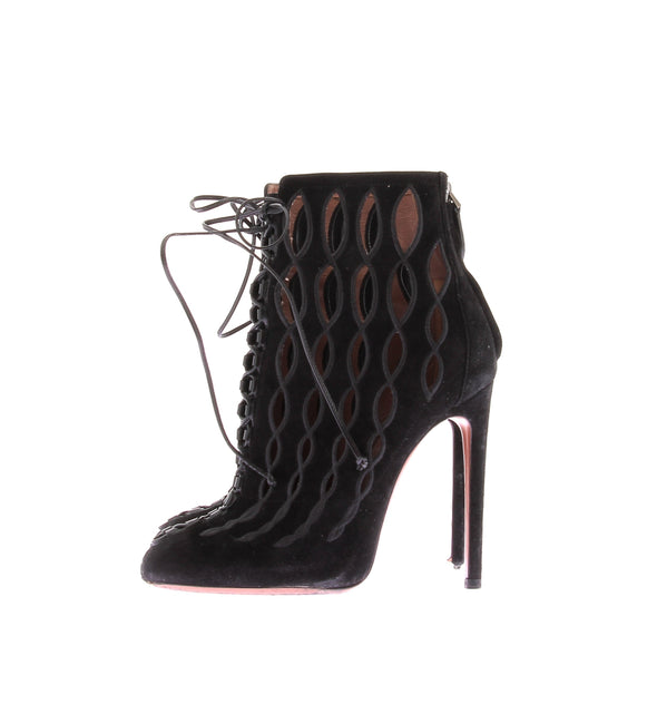 Bottines à talons en daim
