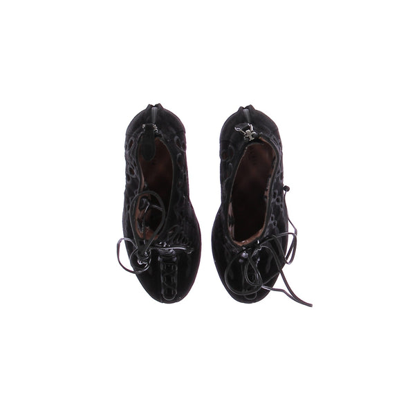 Bottines à talons en daim