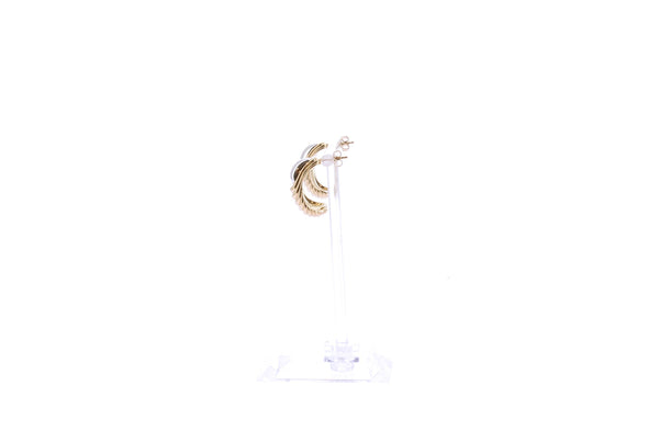 Boucles d'oreilles ondulées bicolore
