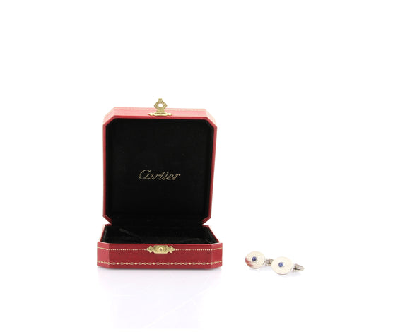 Boutons de manchettes en argent massif
