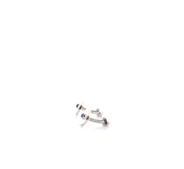 Boutons de manchettes en argent massif