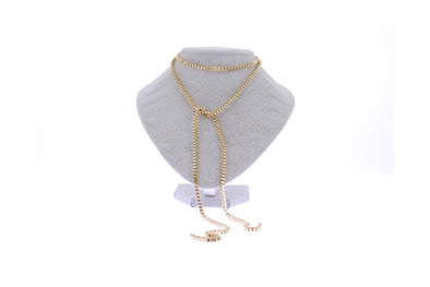 Collier "Box Chain Rope" plaqué or
