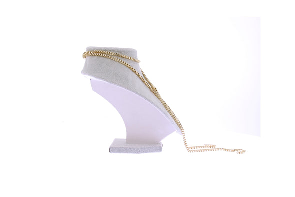 Collier "Box Chain Rope" plaqué or