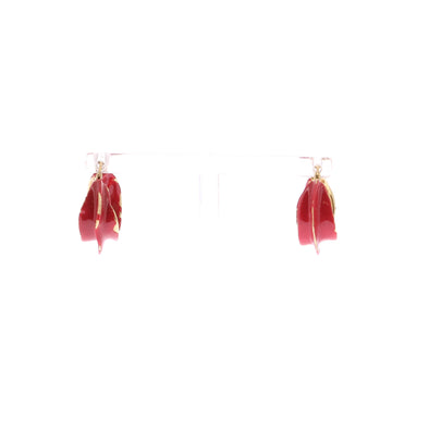 Boucles d'oreilles rouges "Swirl"