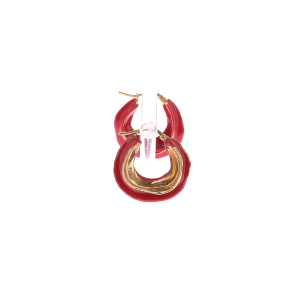 Boucles d'oreilles rouges "Swirl"