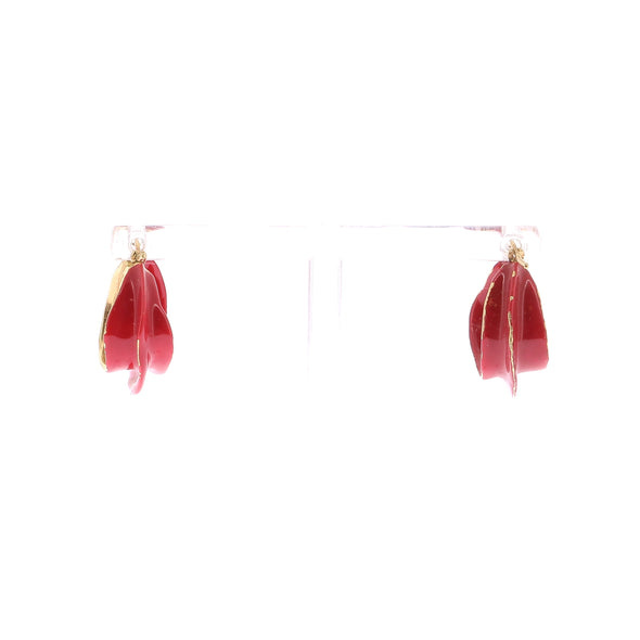 Boucles d'oreilles rouges "Swirl"