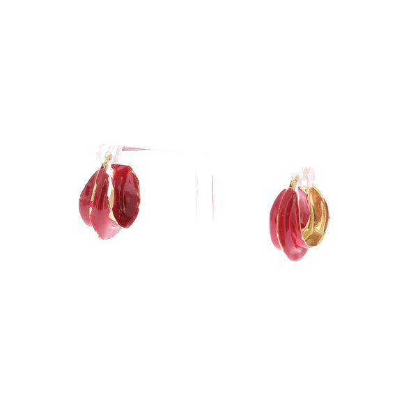 Boucles d'oreilles rouges "Swirl"