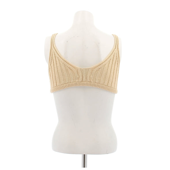 Top beige en maille
