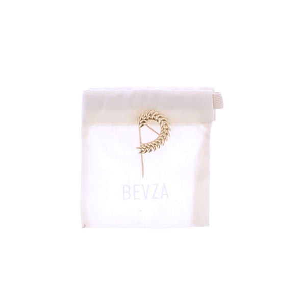 Broche en laiton plaqué or 18 carats