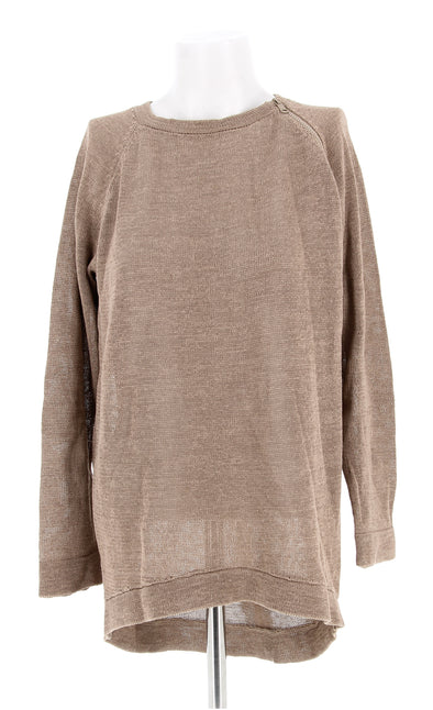 Pull en maille brun