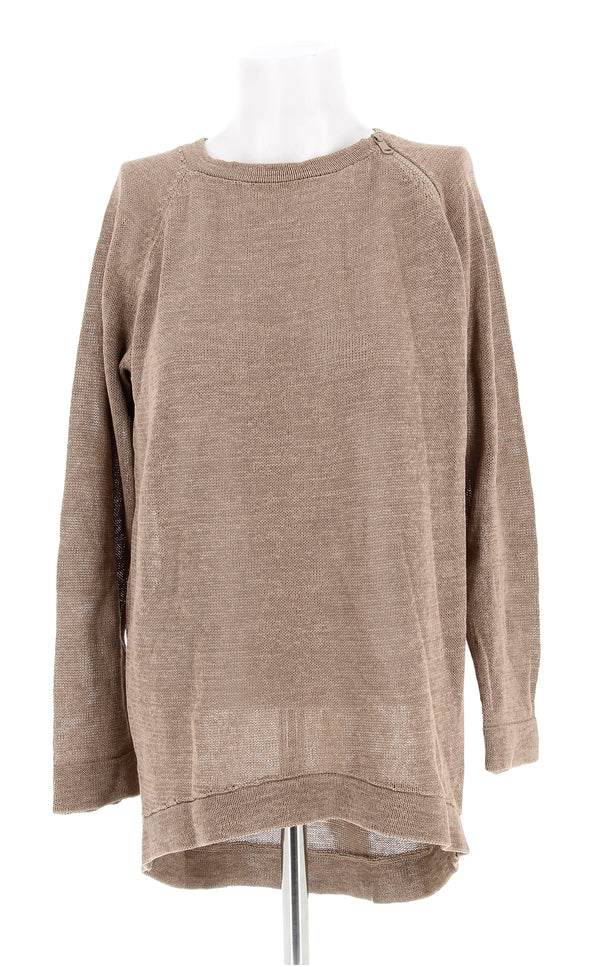 Pull en maille brun