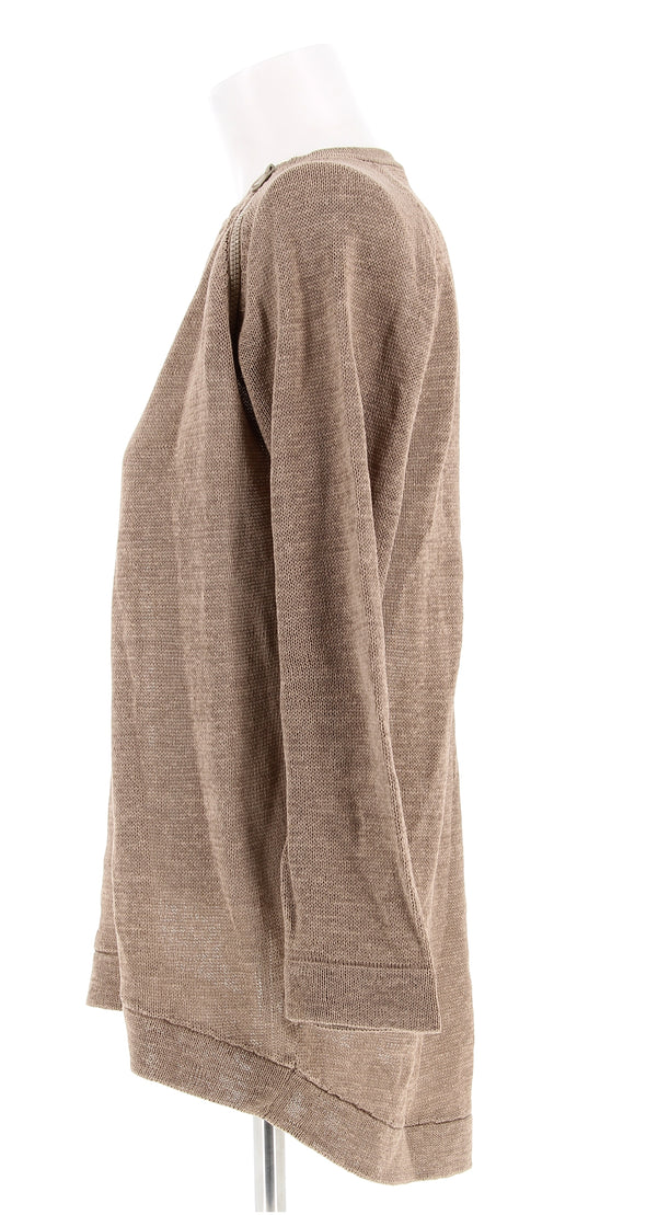 Pull en maille brun