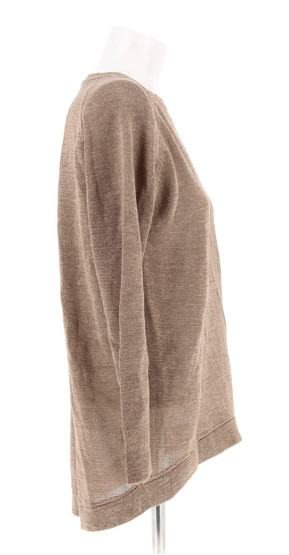 Pull en maille brun