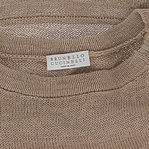 Pull en maille brun