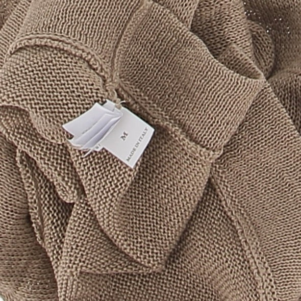 Pull en maille brun