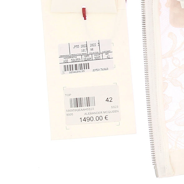 Corset en dentelle blanche