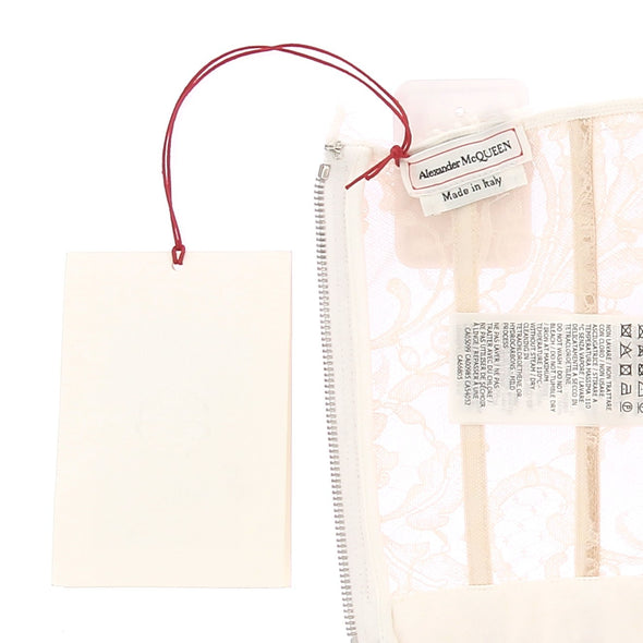 Corset en dentelle blanche