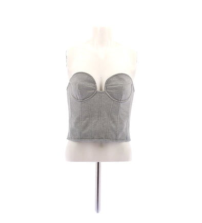 Top bustier gris