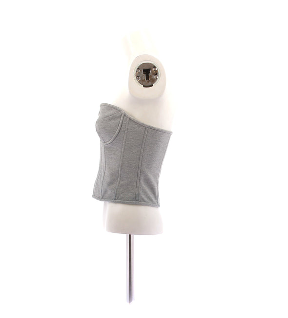 Top bustier gris