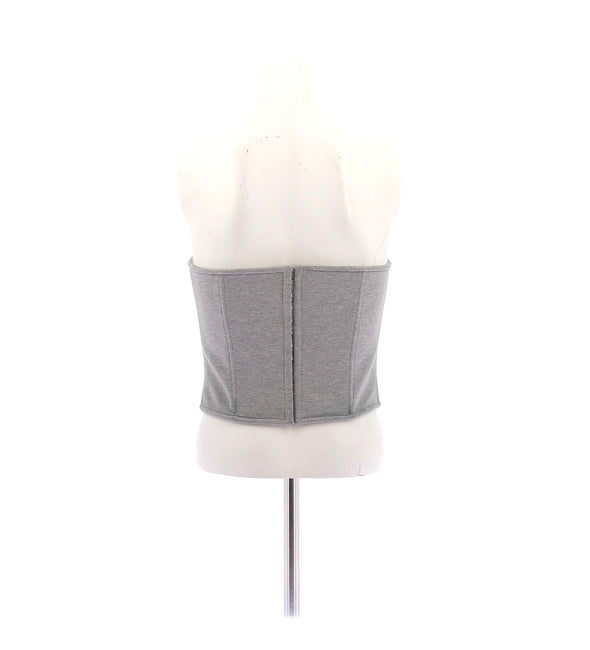 Top bustier gris