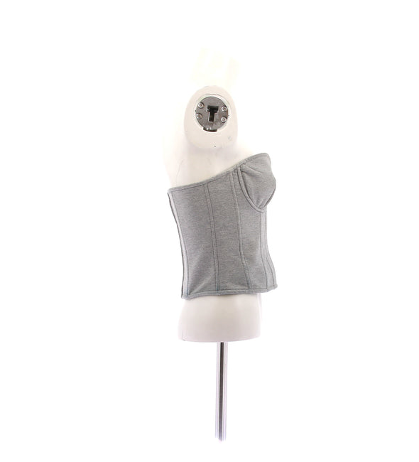 Top bustier gris