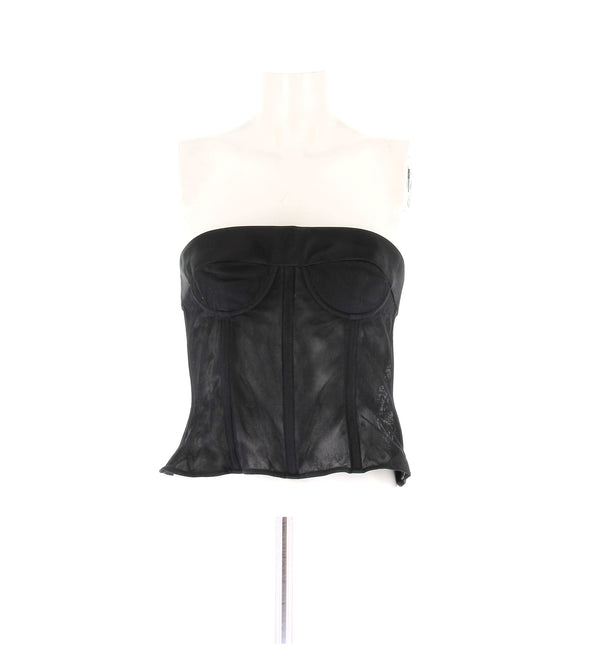Top bustier noir