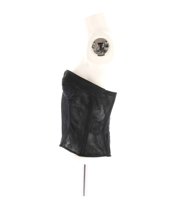 Top bustier noir