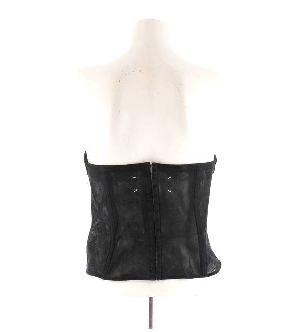 Top bustier noir