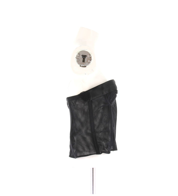 Top bustier noir