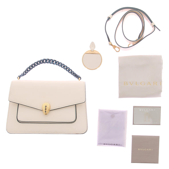 Sac à main "Serpenti" blanc