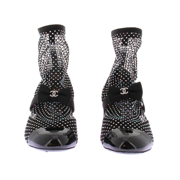 Bottines à talons en résille