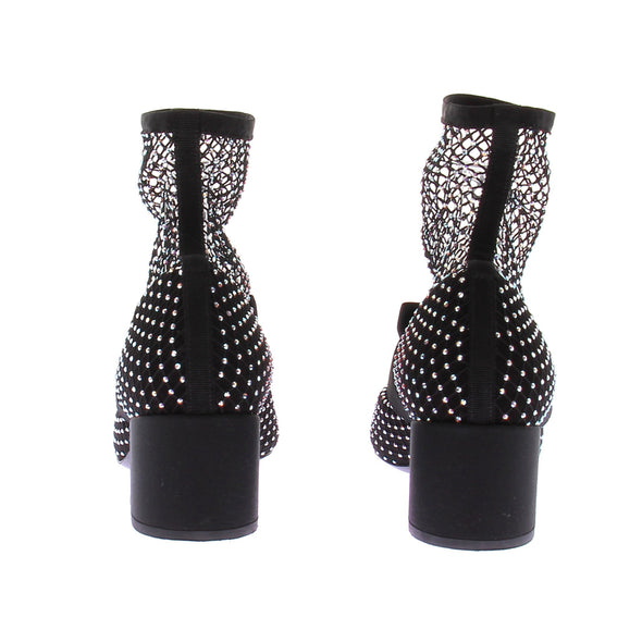 Bottines à talons en résille