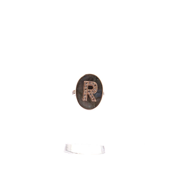Bague Initiale en or 18 carats