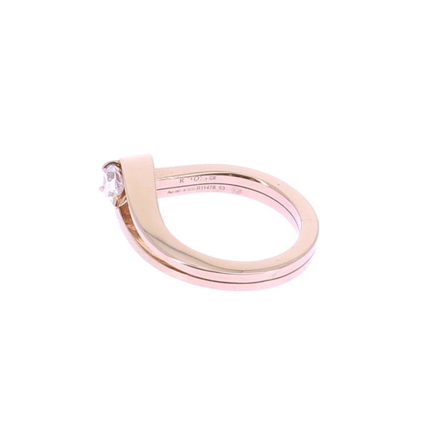 Bague en or rose et diamants