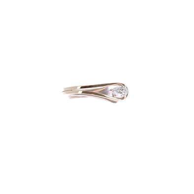 Bague en or rose et diamants