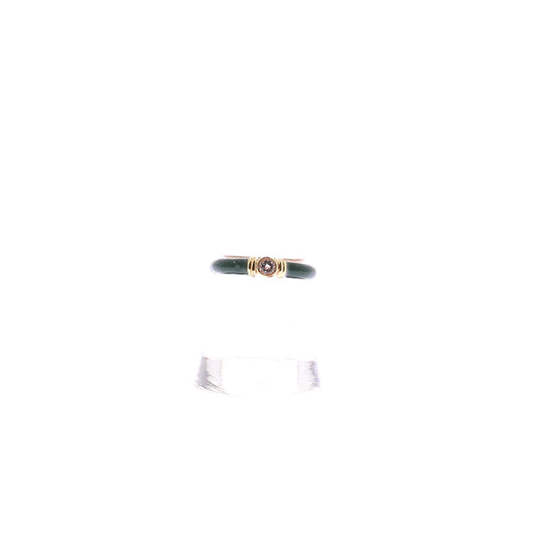 Bague en émail vert "Kiki"