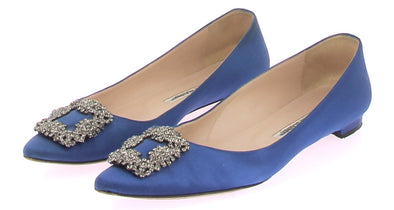 Ballerines en daim bleu "Hangisi"