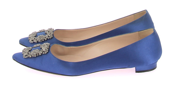 Ballerines en daim bleu "Hangisi"