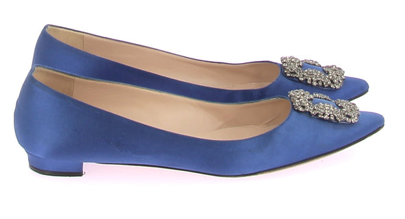 Ballerines en daim bleu "Hangisi"