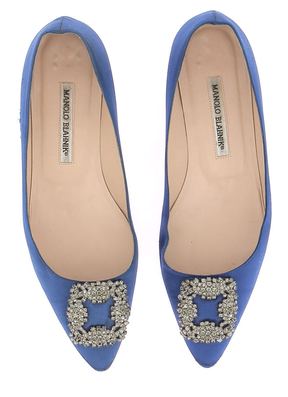 Ballerines en daim bleu "Hangisi"