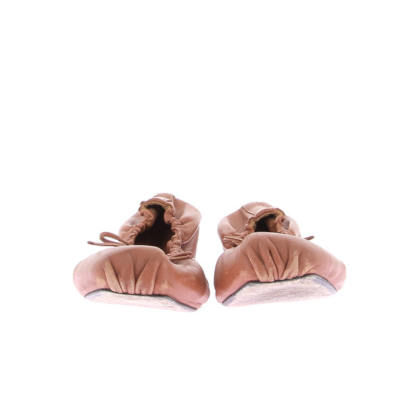 Ballerines en cuir marron