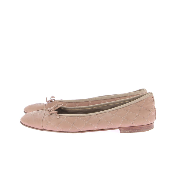 Ballerines matelassées rose