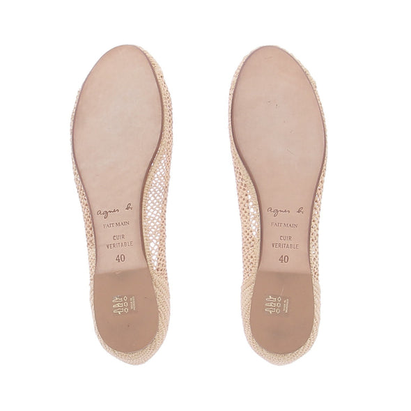 Ballerines en raphia